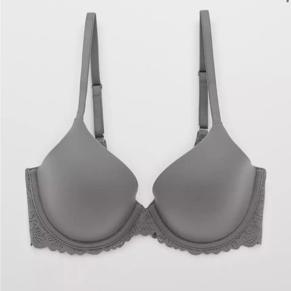 Aerie Real Sunnie full coverage lightly lined lace trim bra